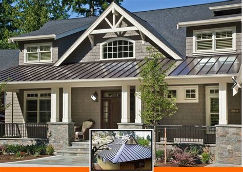 gray craftsman house with metal roof|gray house exterior designs.